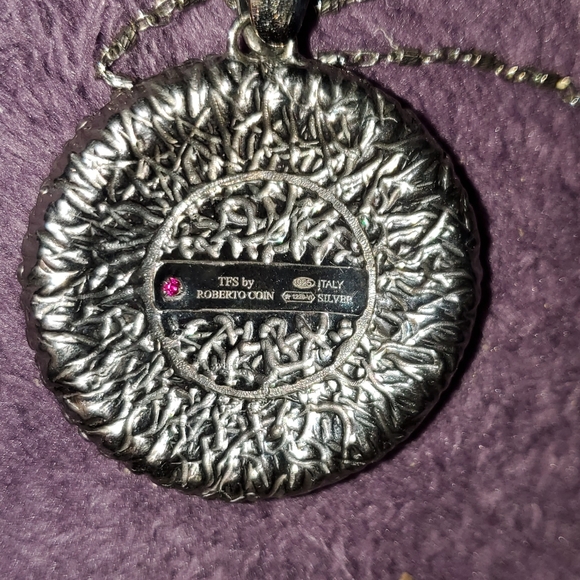 ROBERTO COIN "TFS" Sterling Silver Statement Pendant Necklace - Picture 4 of 4